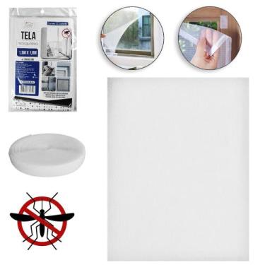 Imagem de TELA MOSQUETEIRA COSY 1,30 M X 1,50 M COM tiras autocolantes
