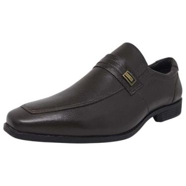 Imagem de Sapato Social Masculino London Couro Casual Ferracini, Mogno, 40