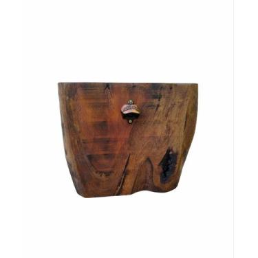 Imagem de Abridor de garrafa parede rústico madeira maciça - Home decor