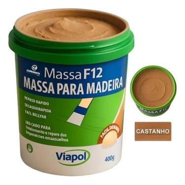 Imagem de Massa f-12 castanho 400g viapol, Castanho, UNICO