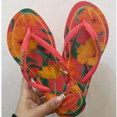 Imagem de Chinelo Clean Tropical Cor:CoralTamanho:35/36 - Havaianas, Coral, 35/3