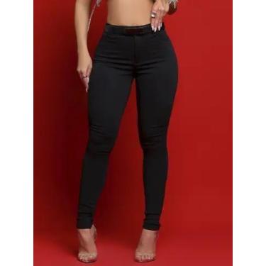 Imagem de Calça Jeans feminina Pitbull ref 88240, Preto, 48
