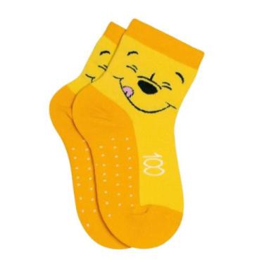 Imagem de Meia lupo estampa personagens ref:2300 menina, Amarelo, 32/5