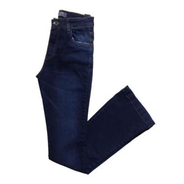 Imagem de Calça Jeans Feminina Flare Dardak cós alto, Jeans, 48