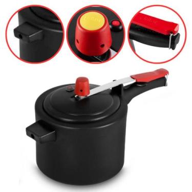 Imagem de Panela De Pressão Eirilar 7 Litros Antiaderente Teflon Preto, UN, Pret