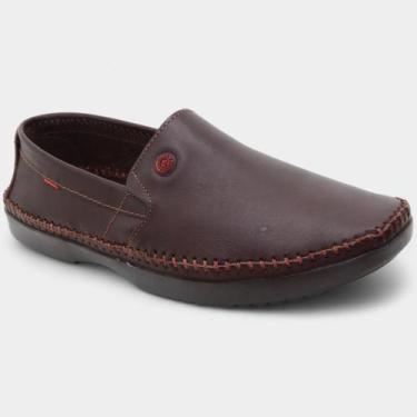 Imagem de Mocassim Couro Freeway Logan X Masculino - Marrom Escuro, 39