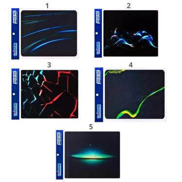 Imagem de Mouse Pad 22x18cm MP-2218E para Controle Preciso com Tecido Texturizado e Base Antiderrapante Exbom
