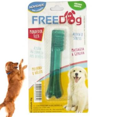 Imagem de Brinquedo Mordedor Flexível Freedog Escova 36g Pet Cão Gato Sabor:Ment