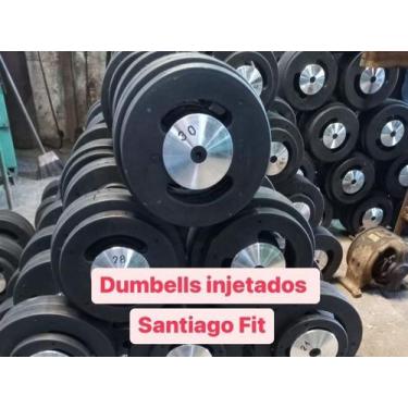 Imagem de Dumbells Injetados 12 a 30kg + suporte - Santiago Fit
