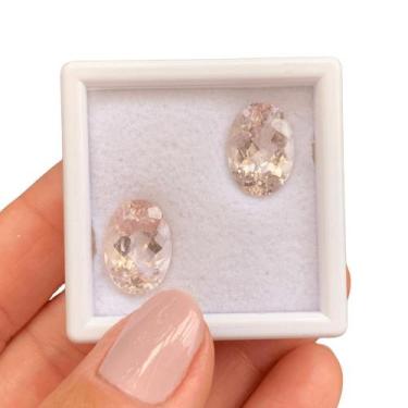 Imagem de Morganita Peachy Oval Par 11,82ct - ENE2ESE