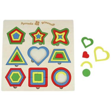 Imagem de Quadro Encaixe As Formas Brinquedo Educativo Mdf - Dm Toys Adicionar a