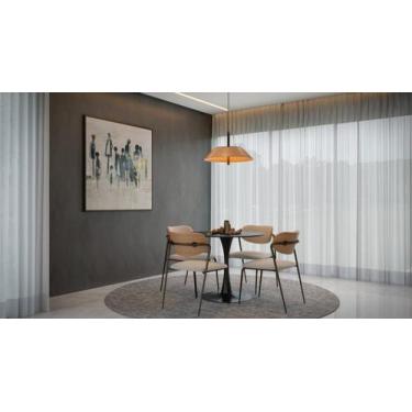 Imagem de Tampo para Mesa em MDF Redondo 70x70cm Saarien - Fratini Móveis