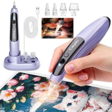 Imagem de Caneta elétrica para pintura com diamantes Caydo EP4 com luz LED sem f