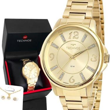 Imagem de Relógio Feminino Technos Dourado Prova D'água Garantia 1 Ano