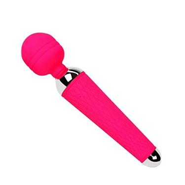 Imagem de Massageador de varinha sem fio RLJJSH à prova d'água portátil elétrico massageador com 10 modos de vibração para massagem no ombro traseiro e alívio de estresse RLJJSH, rosa