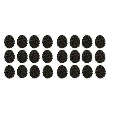 Imagem de DeLeon Collections Conjunto de puxador de gaveta de ferro fundido com 24 peças de cone de pinheiro marrom rústico