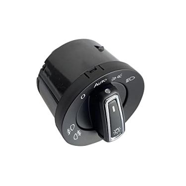 Imagem de Nova versão built-in sensor de farol automático interruptor cromado para vw mk5 mk6 golf/mk5 jetta/passat b6 touran tiguan mk1 caddy