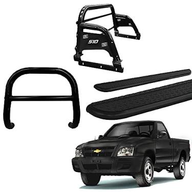 Imagem de Kit Quebra Mato+Santo Ant H3+Estrib Chapa S10 94/11 Preto CS