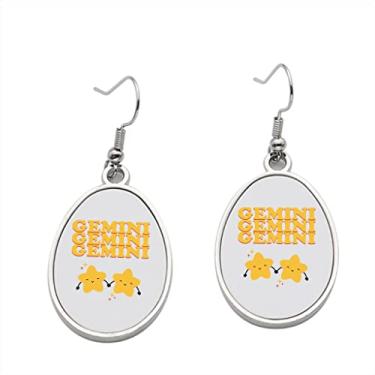 Imagem de Brinco Gêmeos 1 – Brincos pendentes para meninas – Presente de festa de aniversário dos namorados, Metal, Sem pedras preciosas