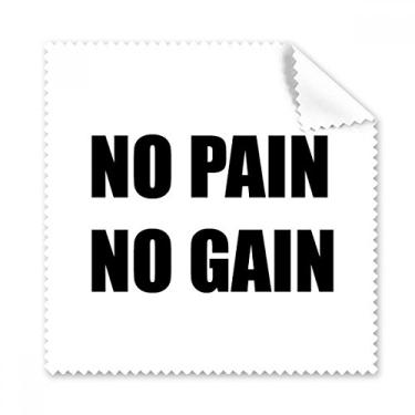 Imagem de Sem Dor, Citação Sem Ganho, Preto Incentivar Pano de Limpeza Positivo Limpador de Óculos de Tela de Telefone 5 peças