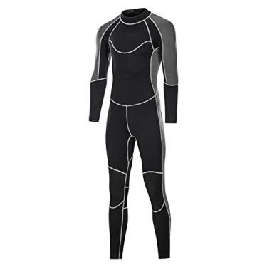 Imagem de Letuwj Roupas de mergulho unissex Guardian 3 mm neoprene completo mergulho surfe natação manga longa manter aquecido para esportes aquáticos, Preto, 3X-Large