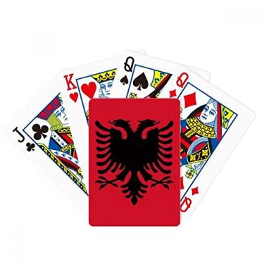 Imagem de DIYthinker Baralho de pôquer com a bandeira nacional da Albania, presente de jogo de mesa