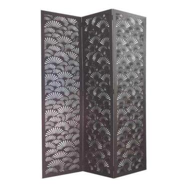 Imagem de Biombo 3 Folhas 129X180cm Mdf Modelo 25 Rustico Vazado
