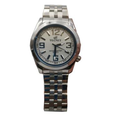 Imagem de Relógio Masculino prateado Aço Inox Excelente Prova D`água grande caixa 41mm