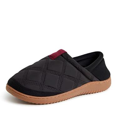 Imagem de Dearfoams Pantufa feminina River Closed Back com espuma viscoelástica e retorno de energia, Preto, Small
