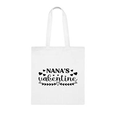 Imagem de Nanas Valentine, Nana Idea, Gift For Nana, Nana Shoulder Bag, Nana reutilizável Bags, Gift for Nana from Favorite Grandkids, Branco