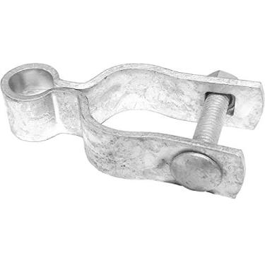 Imagem de Dobradiça de estrutura de portão de cerca de elo de corrente de 3,5 cm - Use para postes/tubos de diâmetro externo de 3,5 cm - dobradiça de estrutura de portão de corrente galvanizada - Porca/parafuso