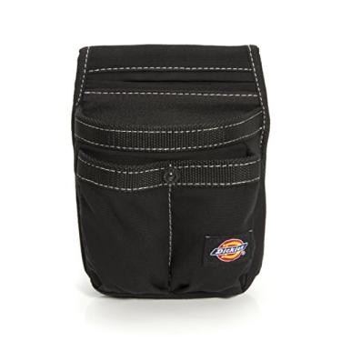 Imagem de Bolsa de armazenamento Dickies para ferramentas e cintos de trabalho, 4 bolsos, bolso acolchoado antiderrapante, lona durável, fecho traseiro compatível com cintos de 7,6 cm, preto