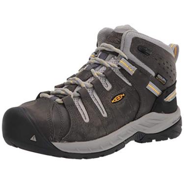 Imagem de KEEN Utility Women's Flint 2 Mid Steel Toe Waterproof Work Boots Construction, Magnet/Vapor, 9