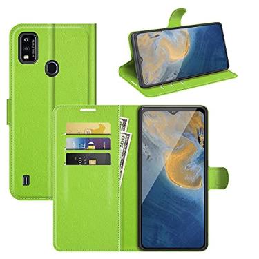 Imagem de YUNCHAO Caixa de telefone @#@Para ZTE Lâmina A51 Litchi Texture Horizontal Flip Caixa Protetora Com Holder & Cart Slots & Carteira@#@ capa para celular