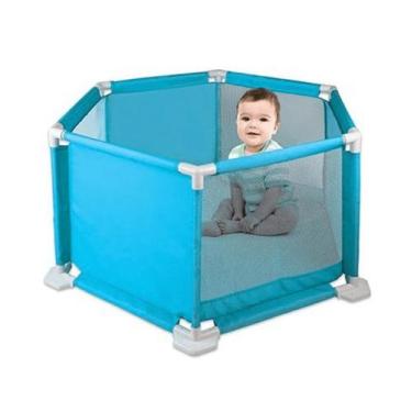 Imagem de Cercado Chiqueirinho Desmontável Portátil Para Bebe Azul Braskit