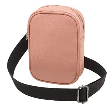 Imagem de Bolsa Feminina Crossbody Shoulder Bag Tiracolo Couro Bovino Mariart Lolla (Rosê)