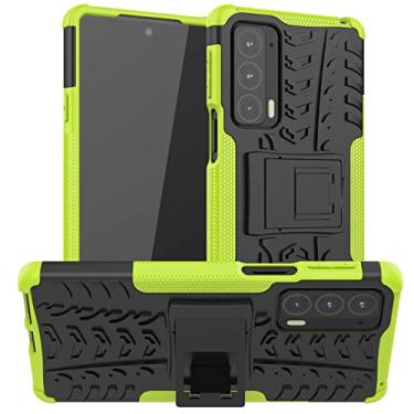 Imagem de For Motorola Edge 20 Tire Texture Shockproof TPU+PC Protective Case with Holder