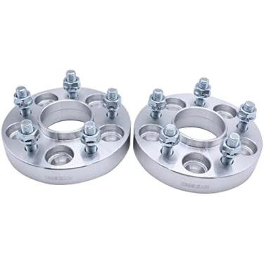 Imagem de 2 peças 15 mm de espessura 5 x 110 PCD Hub espaçadores de roda cêntricos adaptadores M12 x 1,5 furo central 65,1 mm compatível com Vauxhall Astra (5 pinos) H 04-09