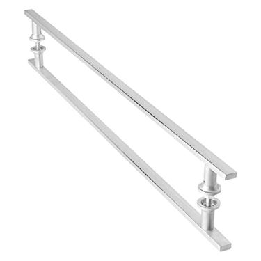 Imagem de Puxador Aço Inox Escovado para Porta de Vidro 70cm M.S