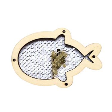 Imagem de Montessori Busy Board Material de lantejoulas Acessórios de bricolage Habilidade Básica Educativos para Crianças, Branco com aureato