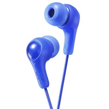 Imagem de JVC Fones de ouvido gomosos com pacote de papel, som potente, ajuste confortável e seguro, fones de ouvido de silicone P/M/G - HAFX7AN (azul)