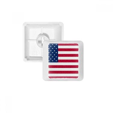 Imagem de OFFbb EUA Bandeira nacional América do Norte país pbt nomes de teclas de teclado mecânico branco OEM sem marcação imprimir