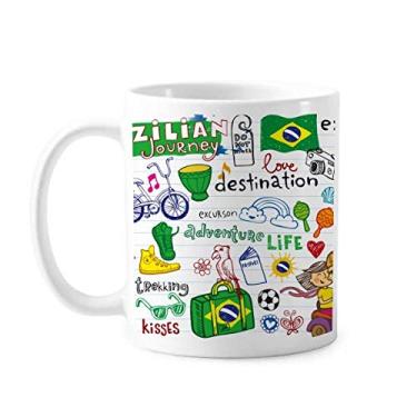 Imagem de Caneca Adventure Life Brazil Journey Brazil Cerâmica Café Porcelana Utensílios de Mesa