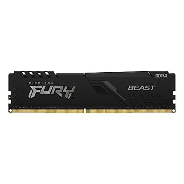 Imagem de KF436C17BB/8 - Memória de 8GB DIMM DDR4 3200Mhz FURY Beast Black 1,35V 1Rx8 288 pinos para desktop/gamers