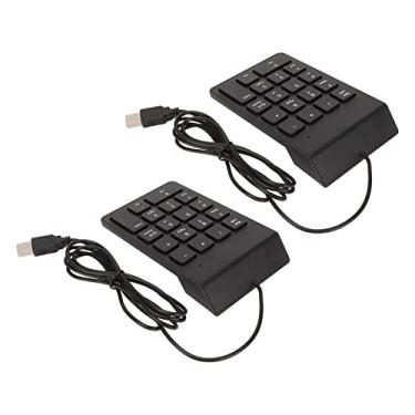 Imagem de Teclado Numérico, Conexão USB Teclado Numérico Com Fio 18 Teclas Digitação Silenciosa para Escritório (2 pedaços)