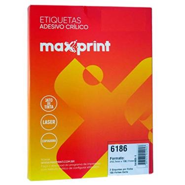 Imagem de Etiqueta Para Impressora A Laser Com 100 Folhas 212,7X138,11 493359 - Maxprint