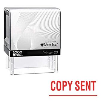 Imagem de Carimbo de borracha autotinta para escritório Copy Sent Cosco Printer - tinta vermelha
