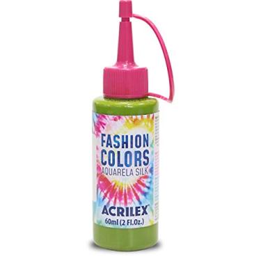 Imagem de Tinta Para Tecido, Aquarela Silk, Acrilex, Fashion Colors, Verde Musgo, 60 ml