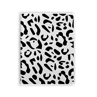 Imagem de Caderno com estampa de arte em grão de leopardo, capa macia para diário