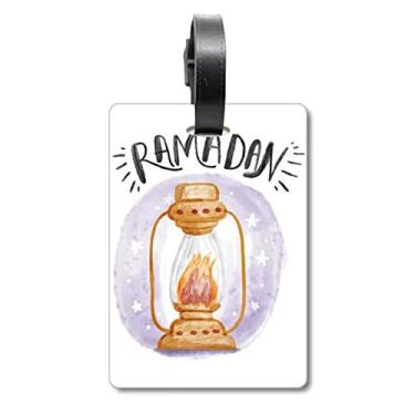 Imagem de Lanternas coloridas de celeiro com estampa de desenho animado e etiqueta para bagagem